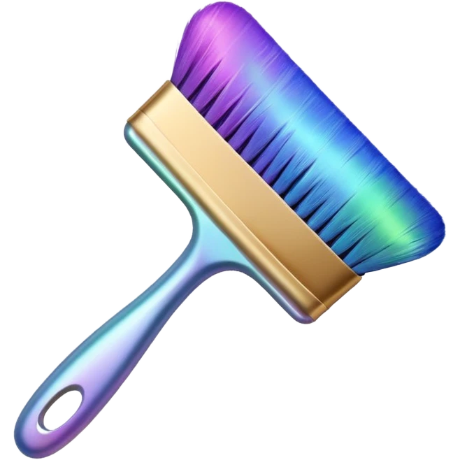 Iridescent brush emoji