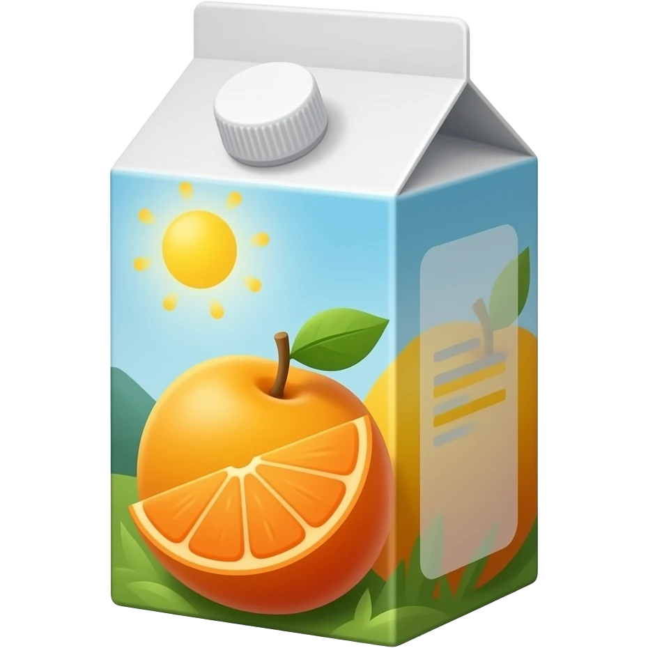 Fruit juice in a box emoji