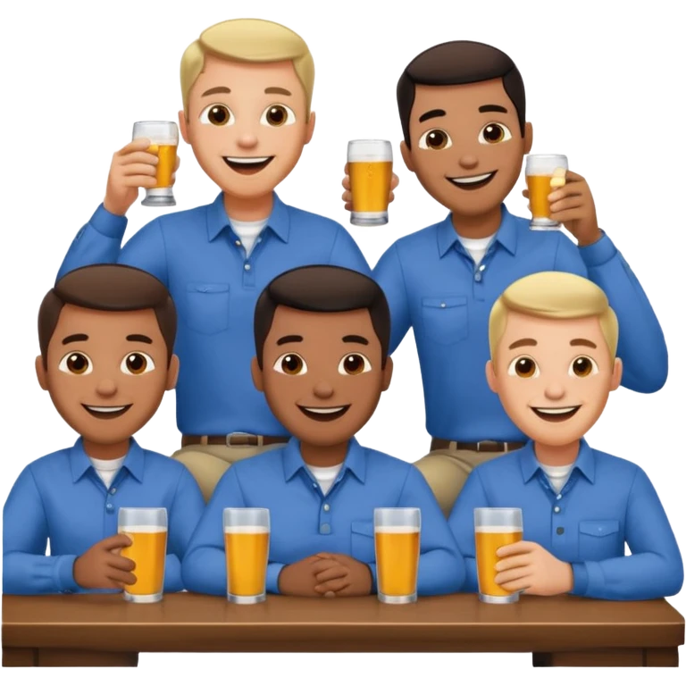 men eating at restaruant emoji