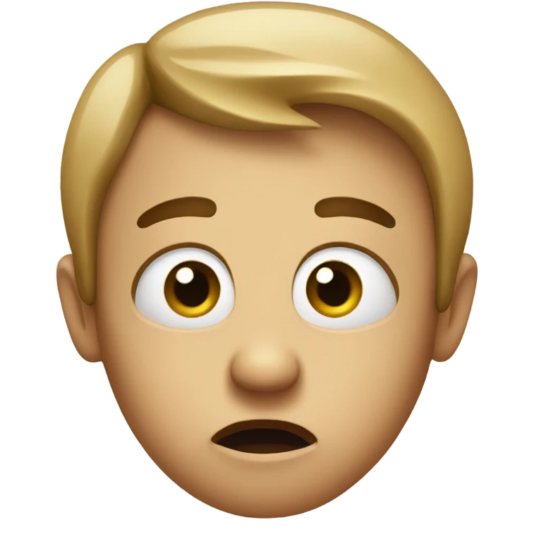 A confused face  emoji