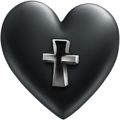 a black grave with the letters RIP on a silver heart emoji