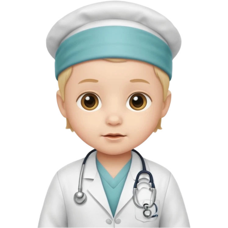 baby dressed as a doctor emoji