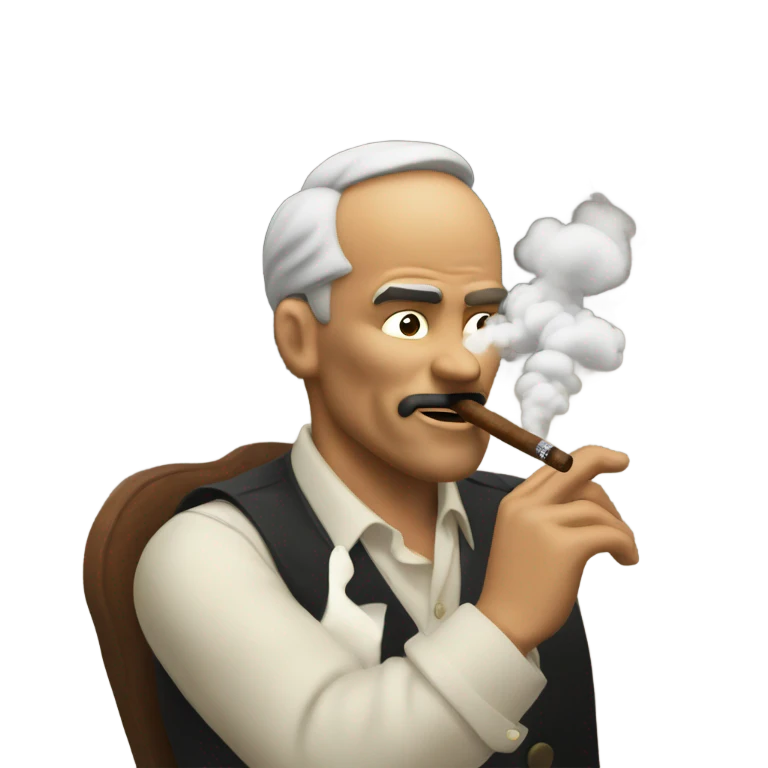 Man smoking cigar  emoji