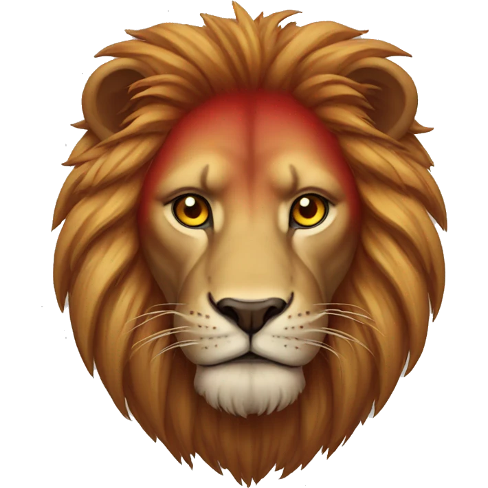 Red eye lion emoji