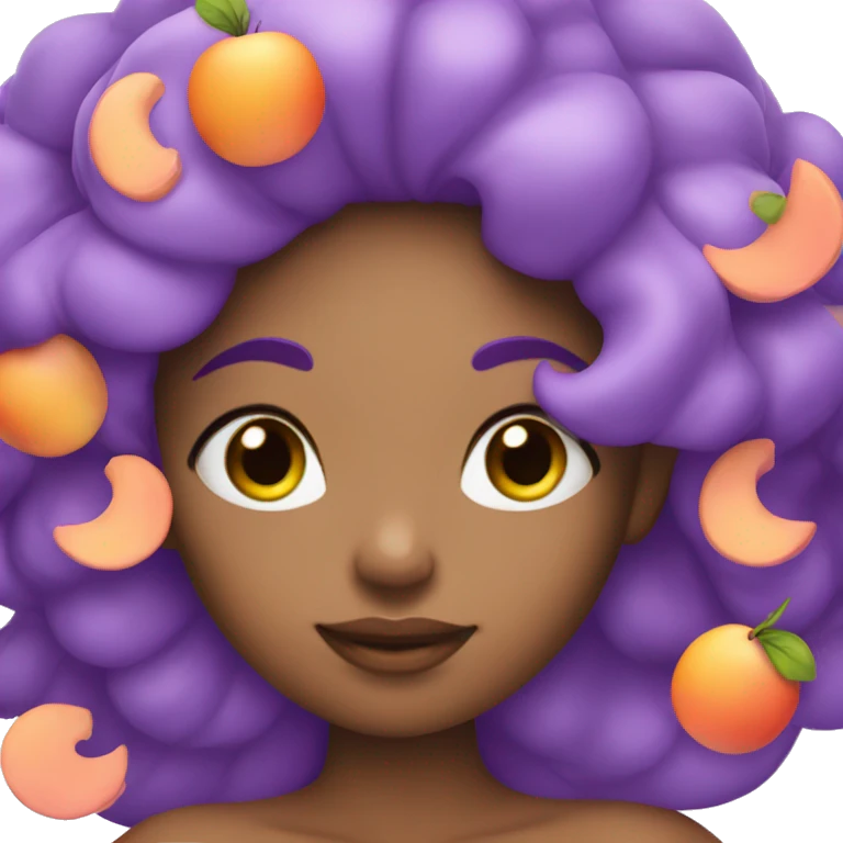 purple mermaid with peach skin emoji
