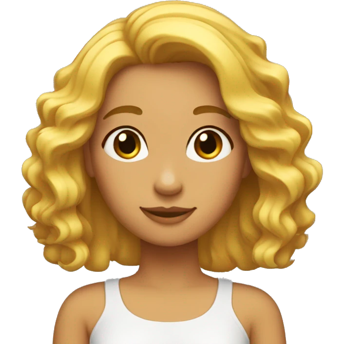 Chica con destellos claros en el cabello. emoji