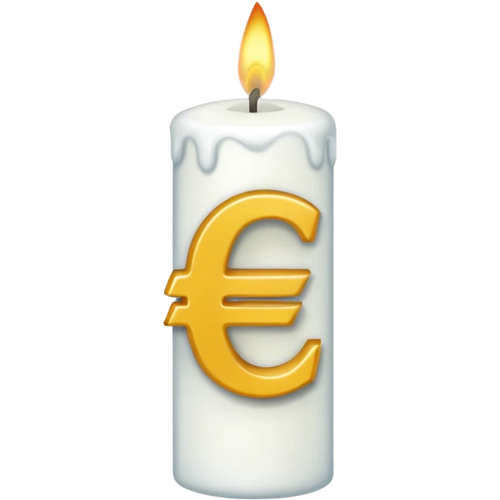 Sign € birthday candle  emoji