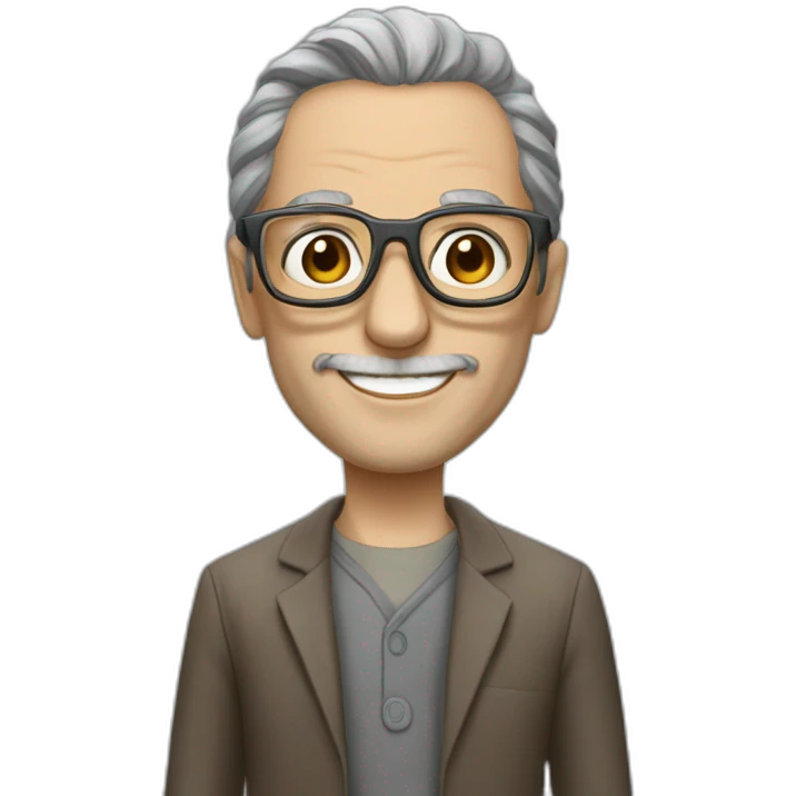 Professeur de la casa de papel avec des lunettes et un sourire m emoji