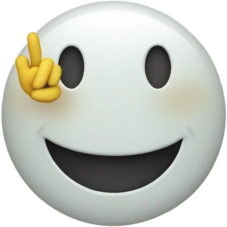 Smiley face making peace sign emoji