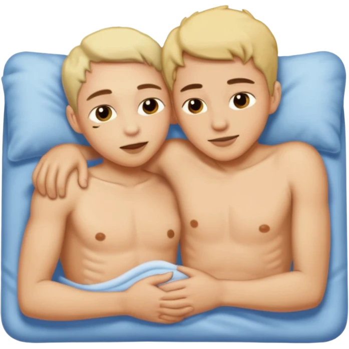 Spooning naked emoji