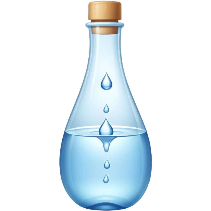 water with a bottle of water in front  emoji