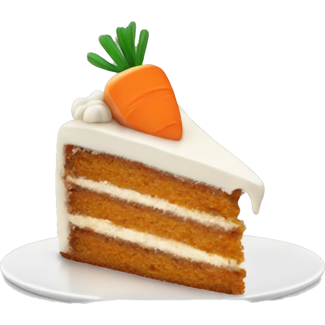 Carrot cake slice emoji