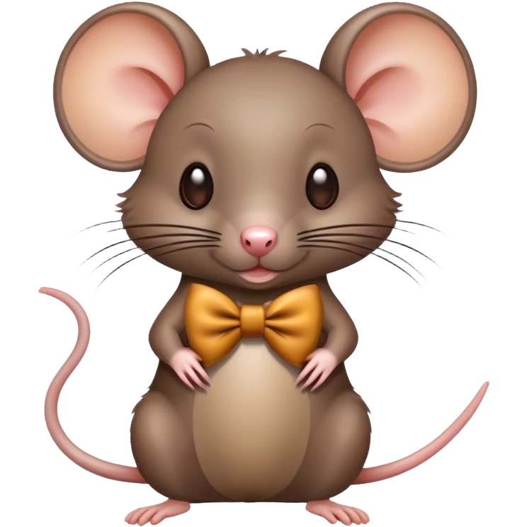A rat with a bow  emoji