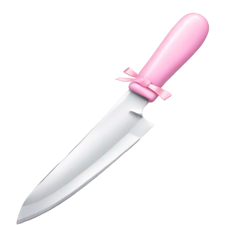 Light pink knife with bow  emoji