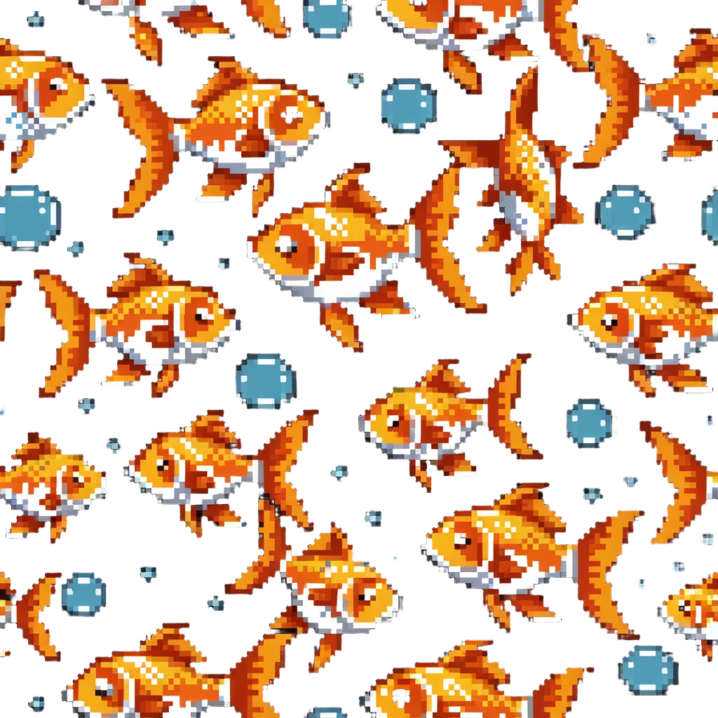 goldfish with surprised expression and tiny bubbles emoji