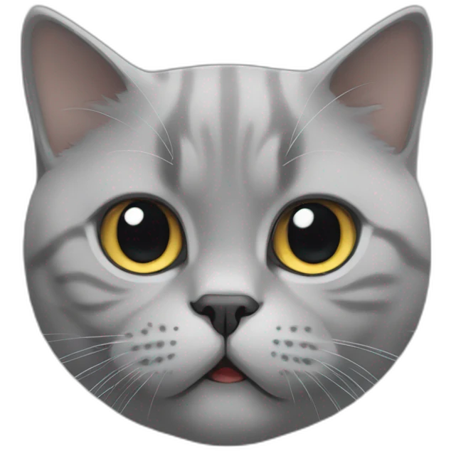 Hungry British shorthair cat face emoji
