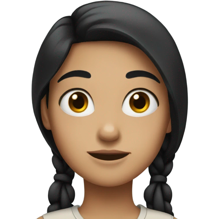 Black hair girl emoji