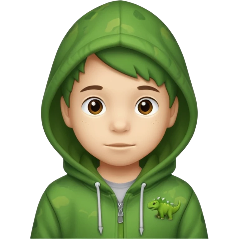 kid in dinosaur hoodie emoji