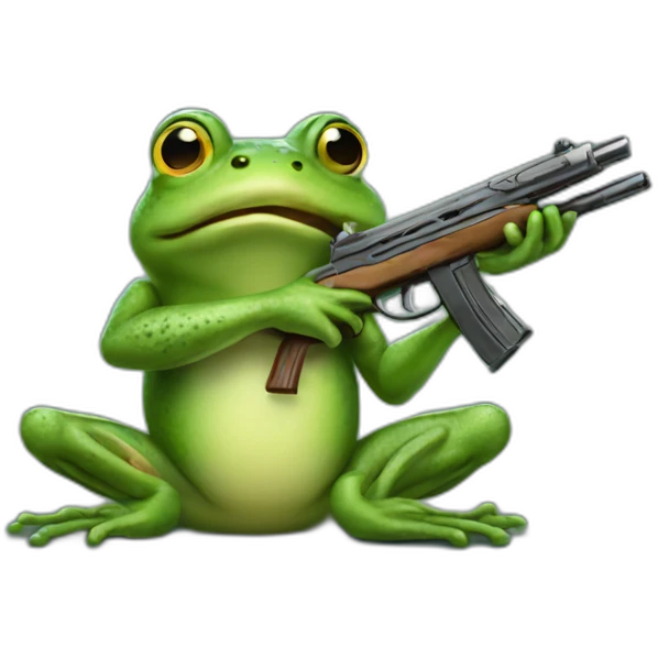 frog with gun emoji