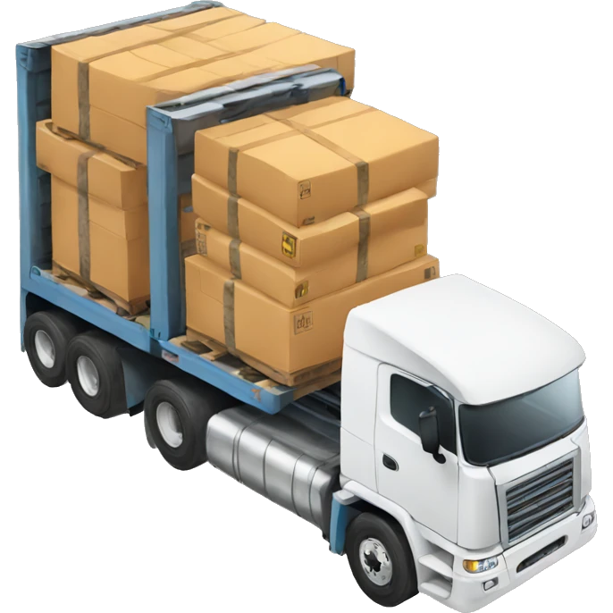 18 wheeler carrying forklifts emoji