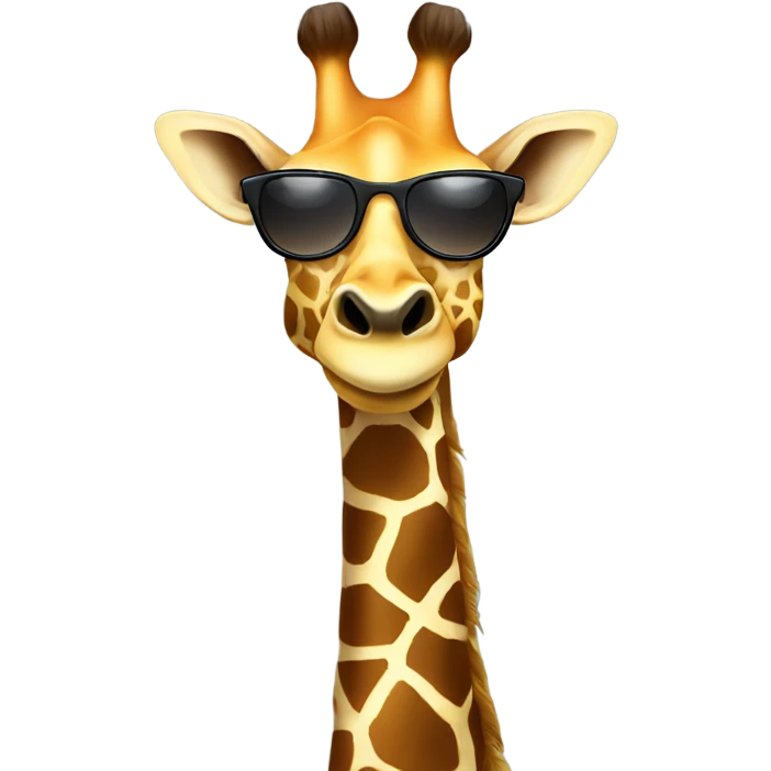 Giraffe wearing sunglasses emoji