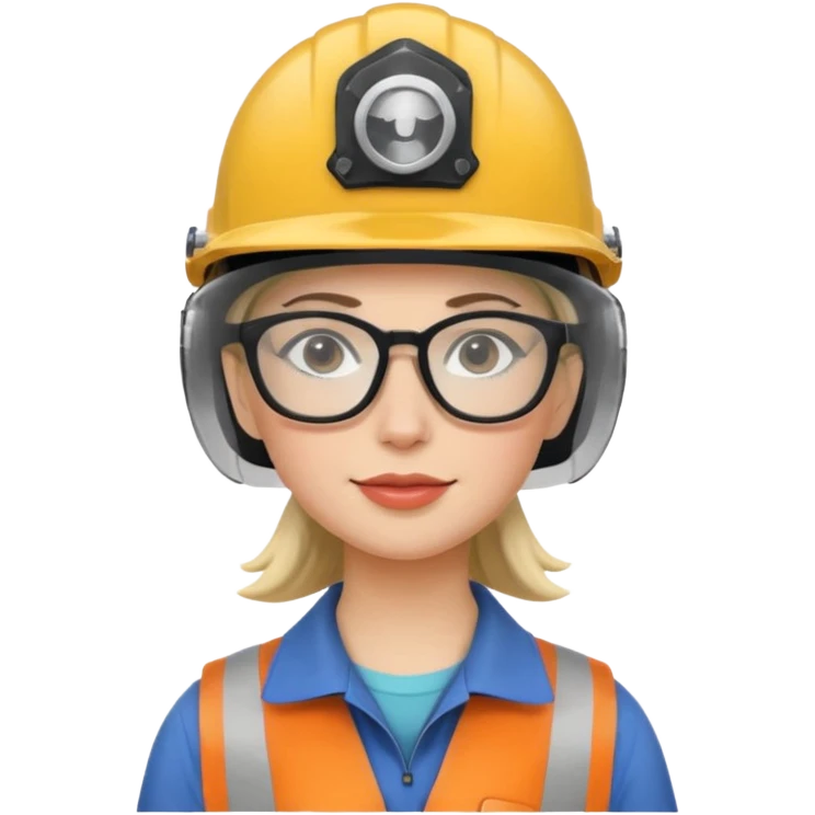 woman wearing helmet and glasses emoji