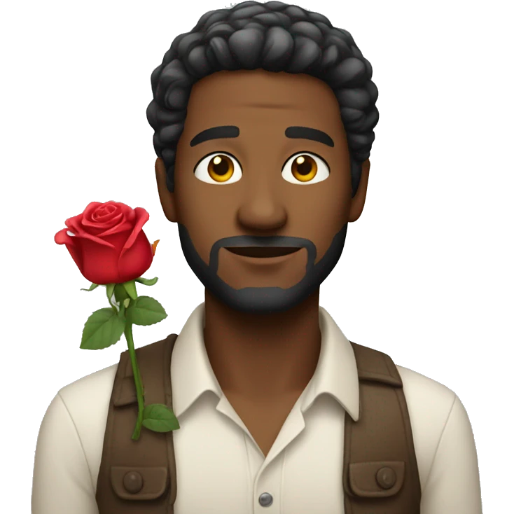 Man with rose  emoji