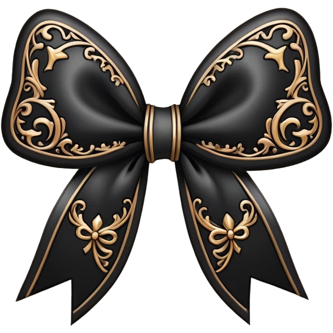 Gothic bow emoji