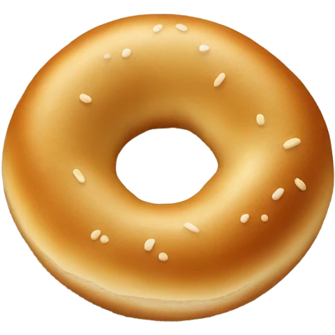 Plain bagel emoji