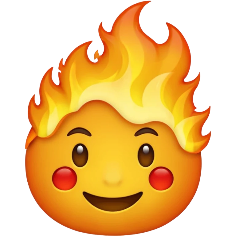 a chill emoji half fire emoji