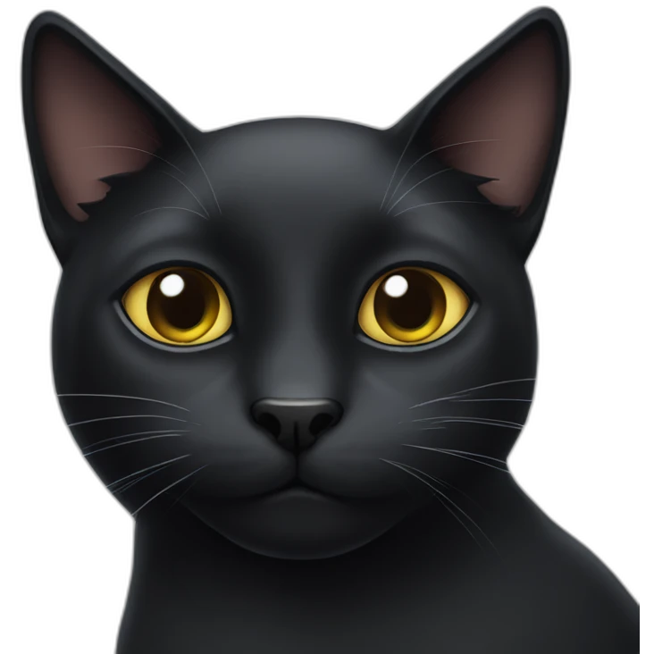 one-eyed Black cat emoji