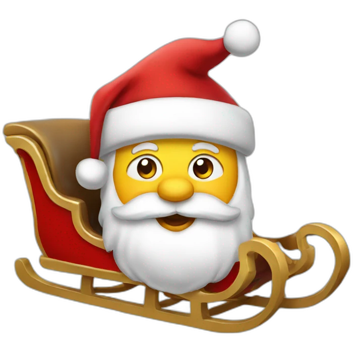 sleigh santa emoji