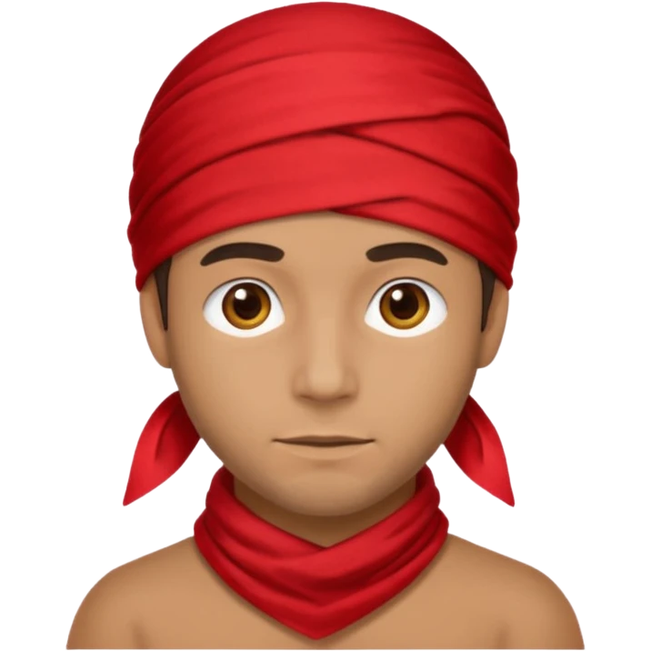 man with wearing red bandana emoji