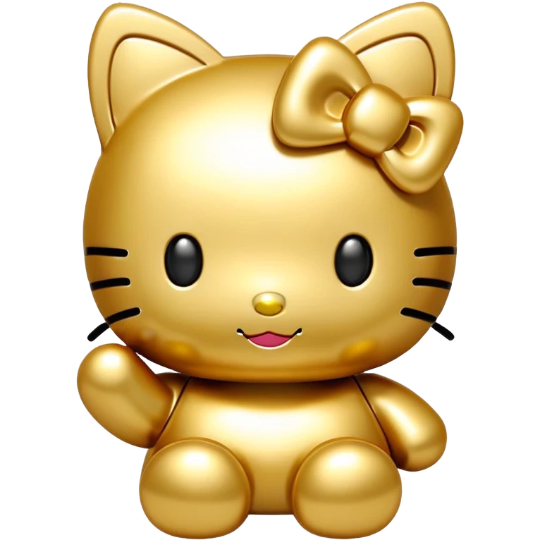 Gold hello kitty emoji