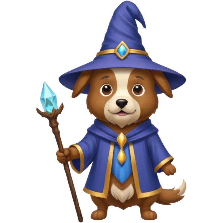 Dog wizard emoji