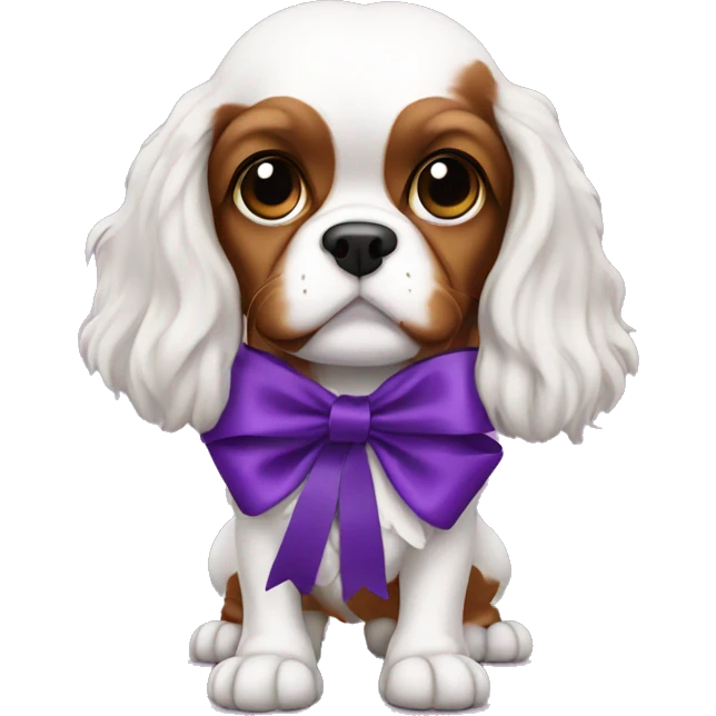 Cavalier with purple ribbon emoji