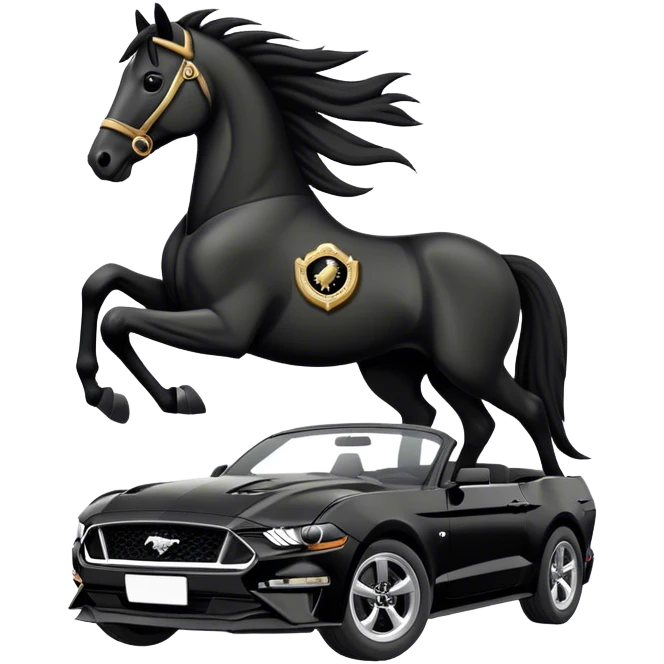 ford mustang black horse emoji