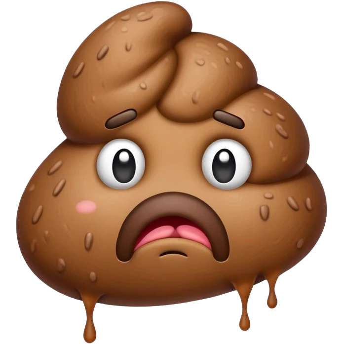 sad disappointed poop character emoji