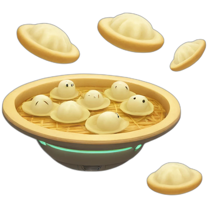 UFO catching dumplings emoji