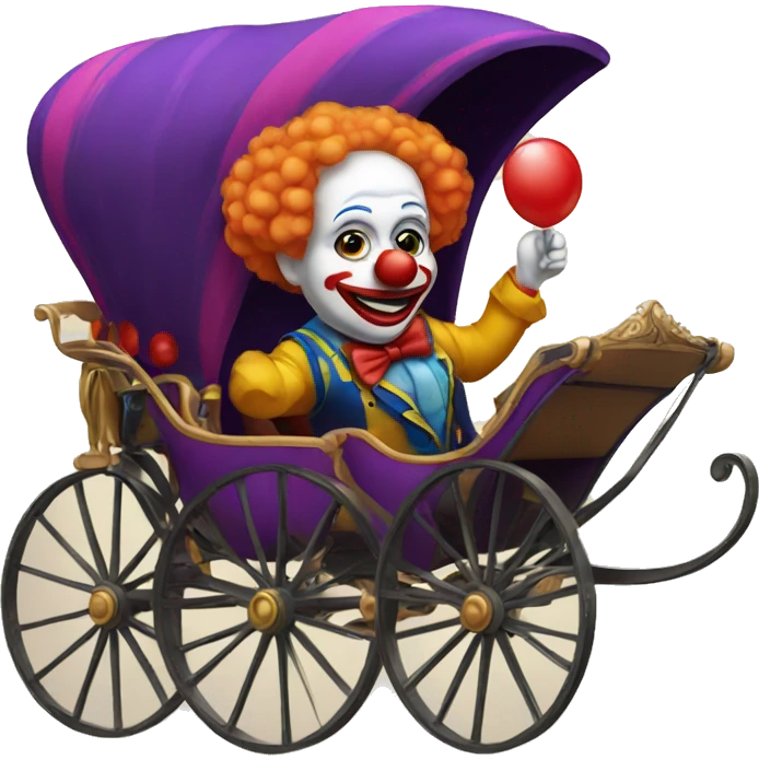 clown in a carriage emoji