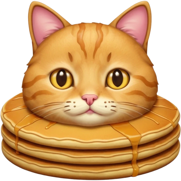 cat as pancake emoji
