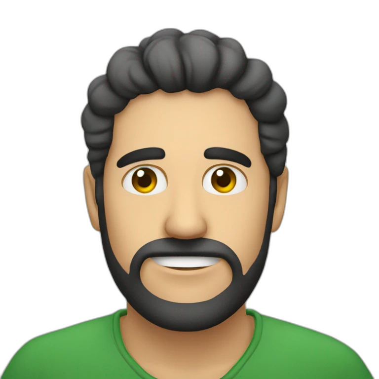 Morenazo calvo ojos verdes emoji