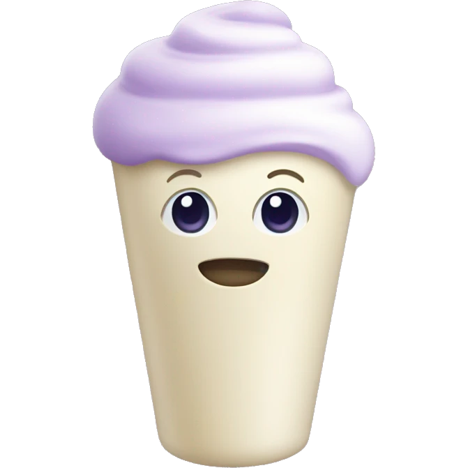 Cream in white and purple tube emoji