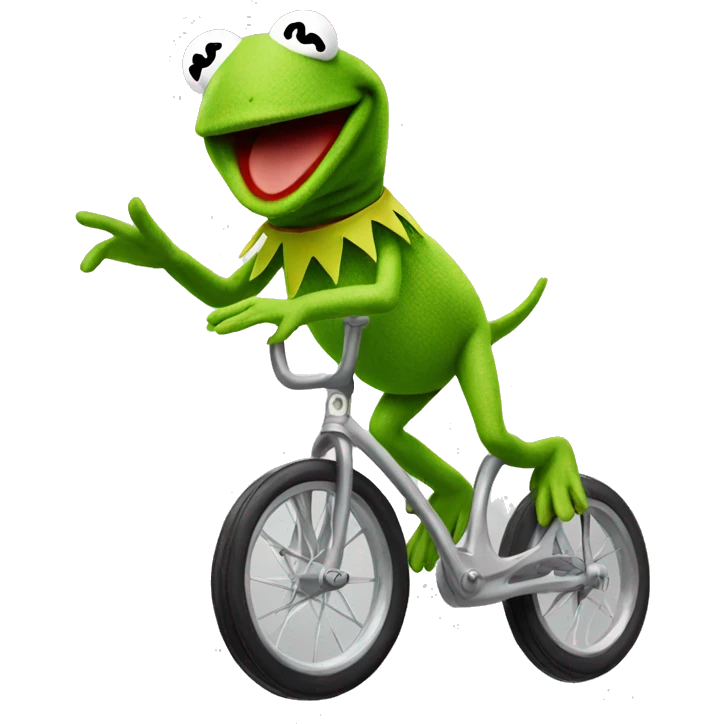 kermit on a monocycle emoji
