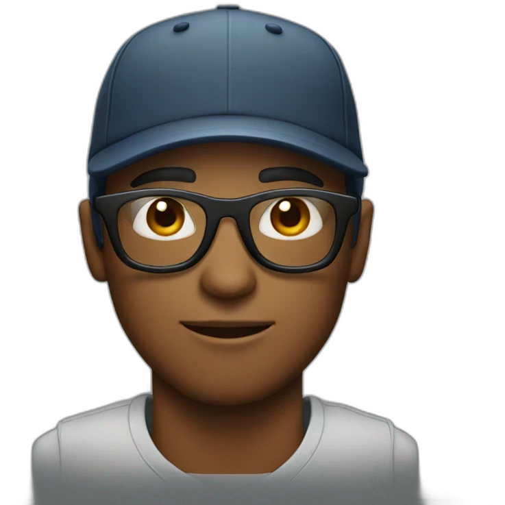 men with snapback and glasses emoji