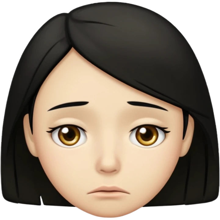 triste pelo negro emoji