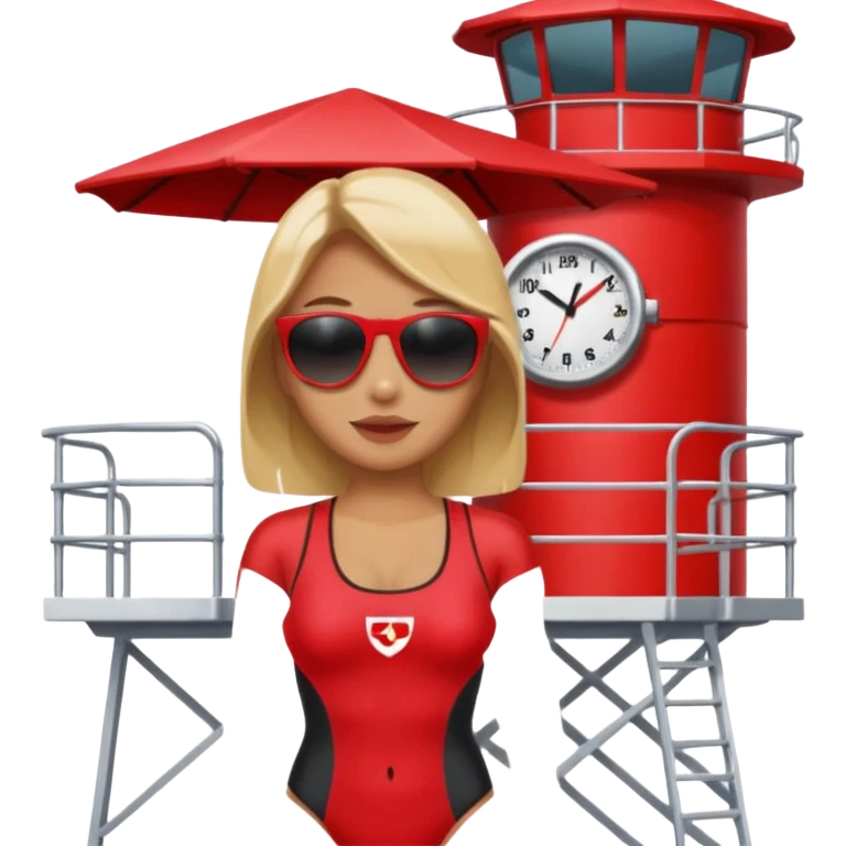Lifeguard at watch tower emoji