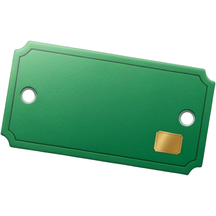 green ticket with no text and premium emoji