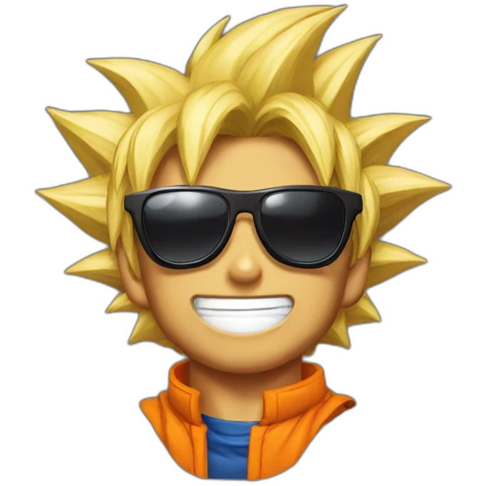 Goku with sunglasses emoji