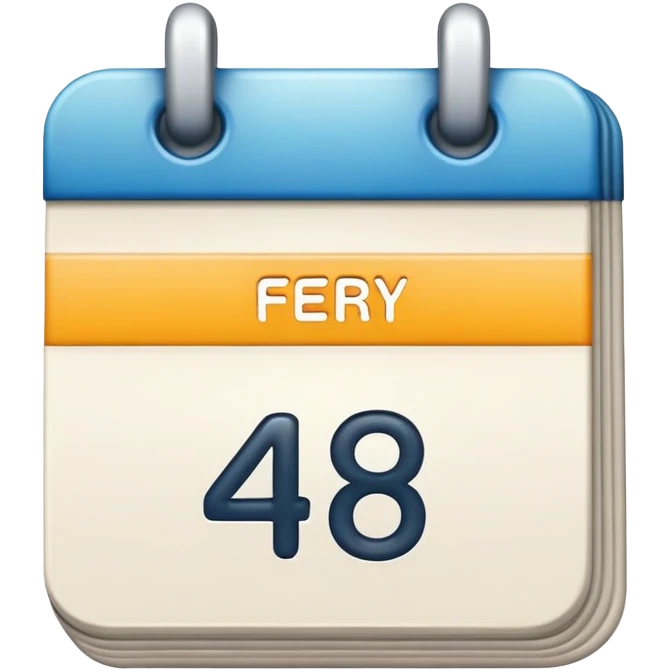 Make calendar emoji woth 4 feb date on it emoji